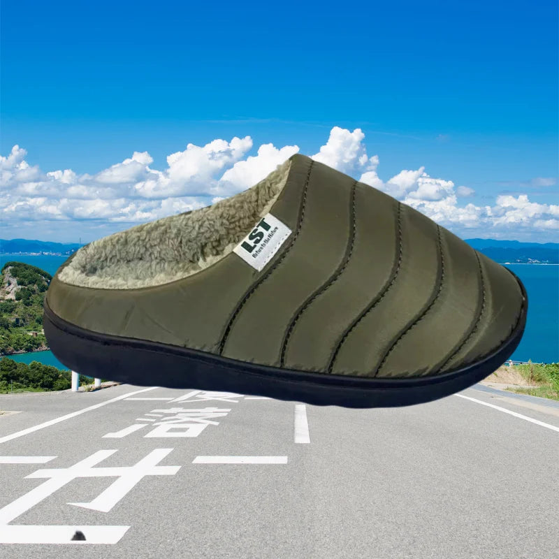 Wwomen's shoes waterproof raincoat memory cotton men's and women's cotton slippers cross-border  lazy one pedal casual sneake