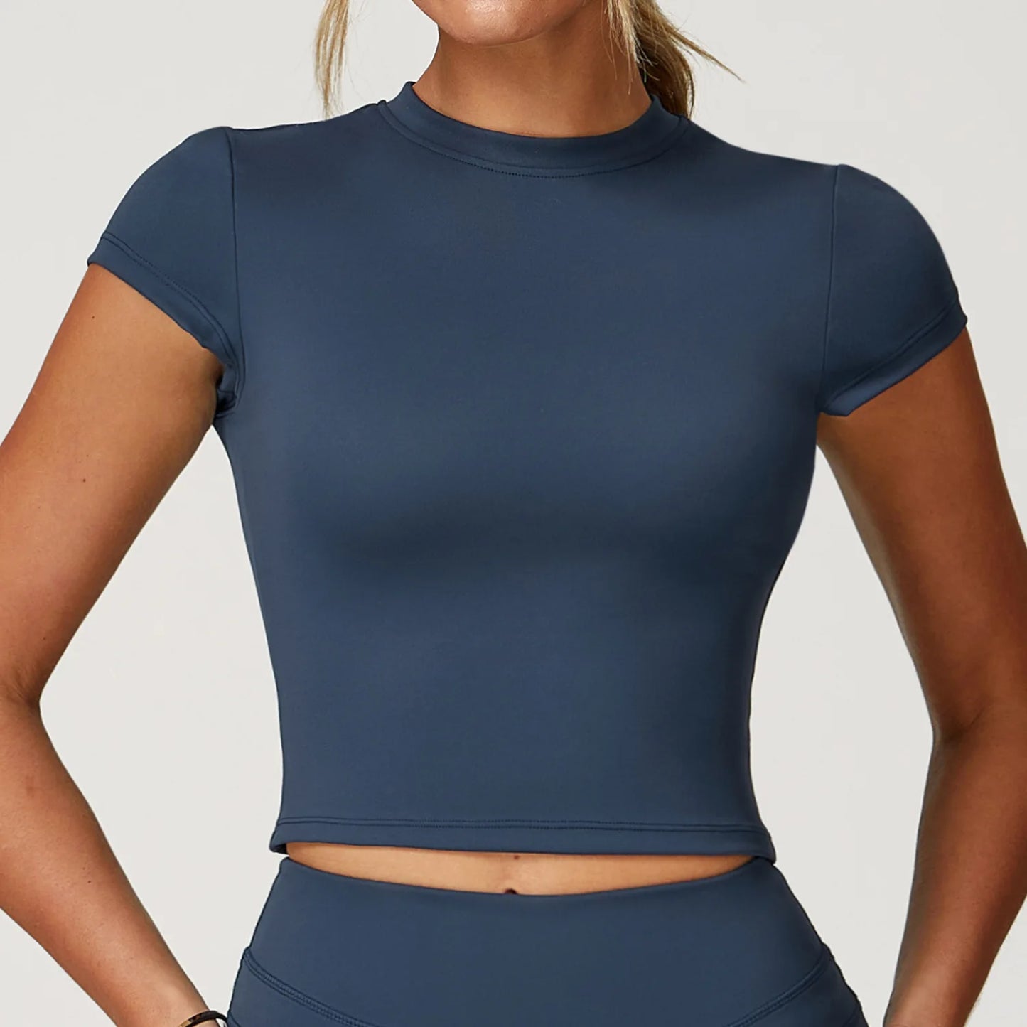 Sports T-shirt Women's Top Yoga Shirts Quick Dry Running Tops Tights Push Up Workout Gym Clothes Short Sleeve Fitness Sports Top
