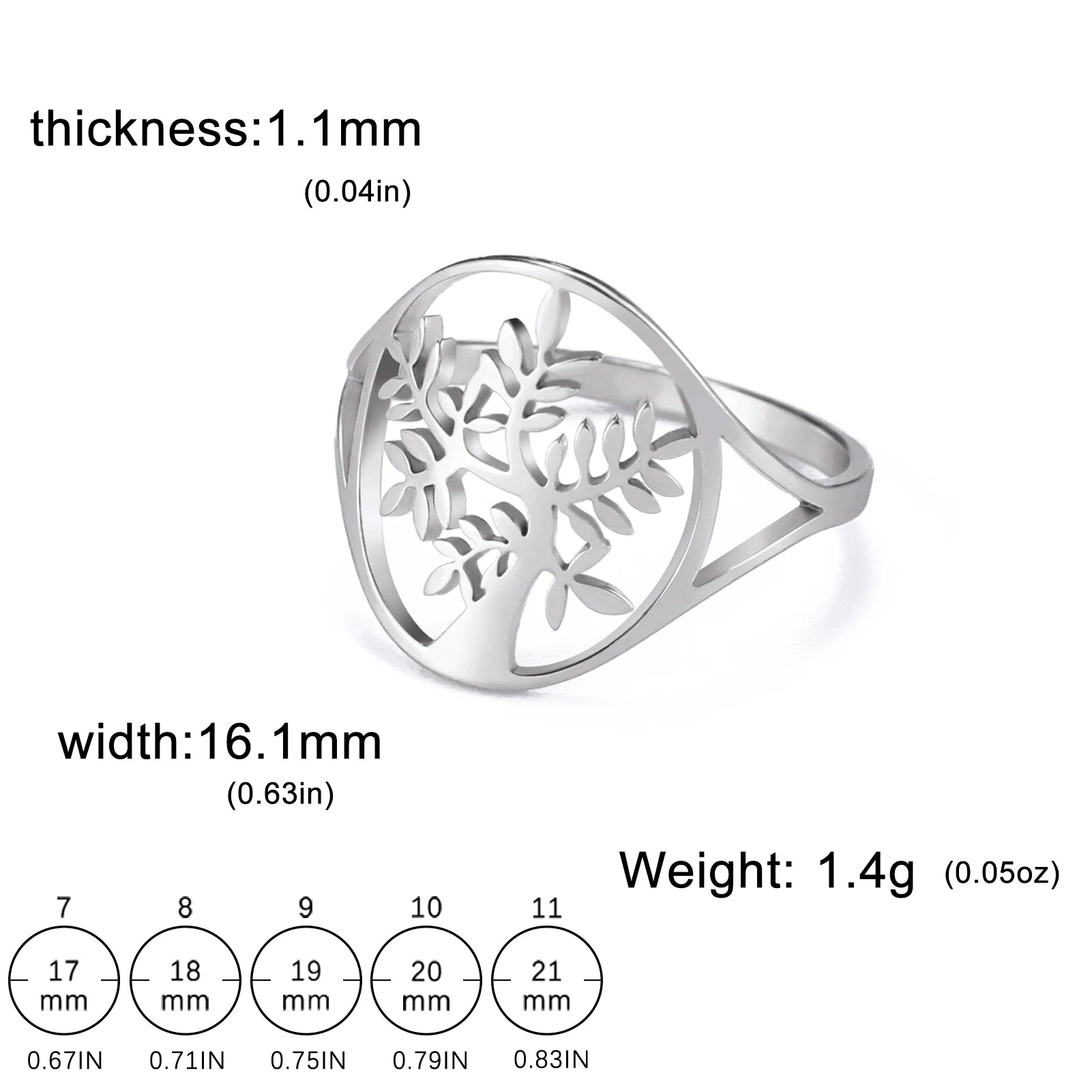 HIPEE 316L Stainless Steel Rings Hollow Tree Of Life Ring For Women Man Personalized Trendy Engagement Wedding Jewelry Gifts