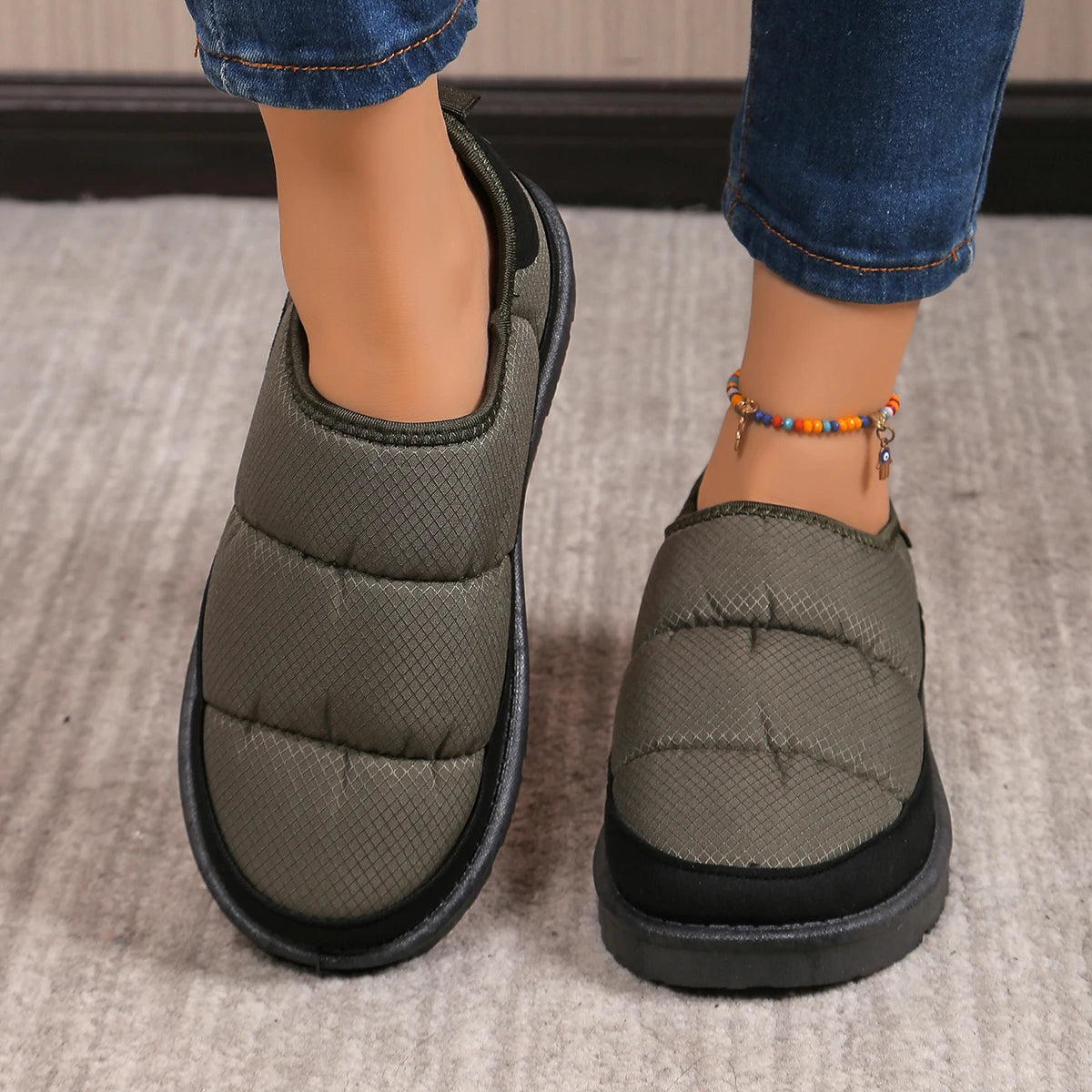 women's shoes new bread vamp women's snow boots warm short plush boots large size women's winter casual shoes casual sneaker