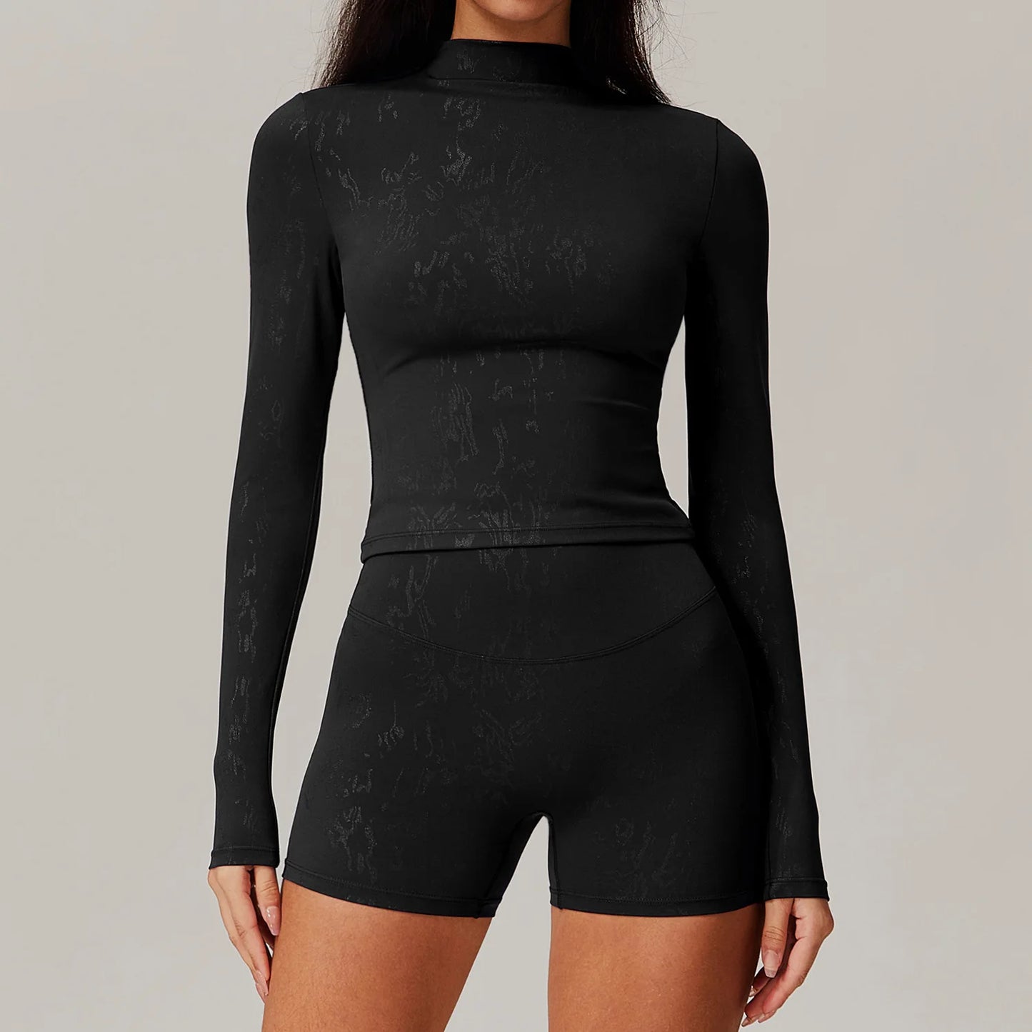 Women Yoga T-shirts Quick-drying Slim-fit Yoga Long-sleeved Top Gym Clothes Women Running Training Workout Fitness Sports Clothe