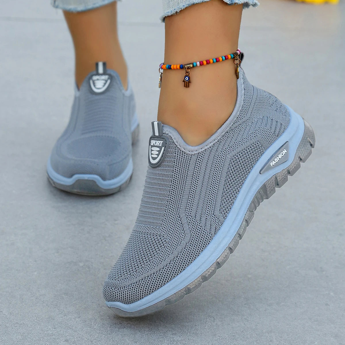 Women's ladies shoes Breathable Flying Woven Slip-On Sneakers shoes woman 2025, women's sneakers. csale shoes with free shipping